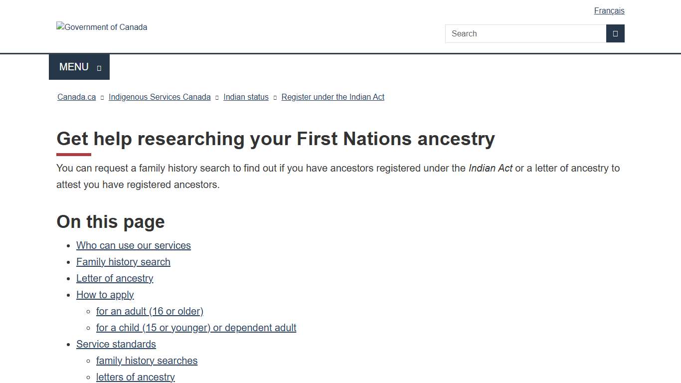 Get help researching your First Nations ancestry