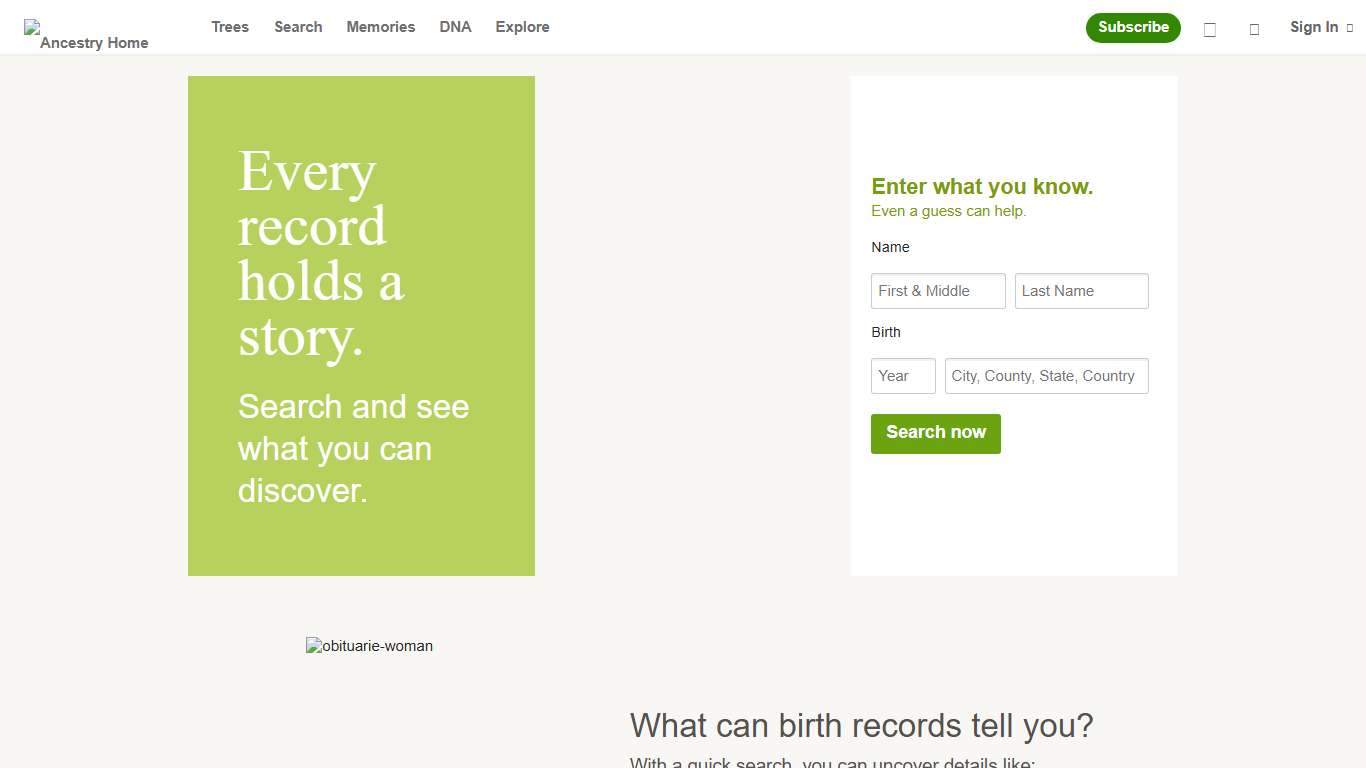 Birth Records Ancestry